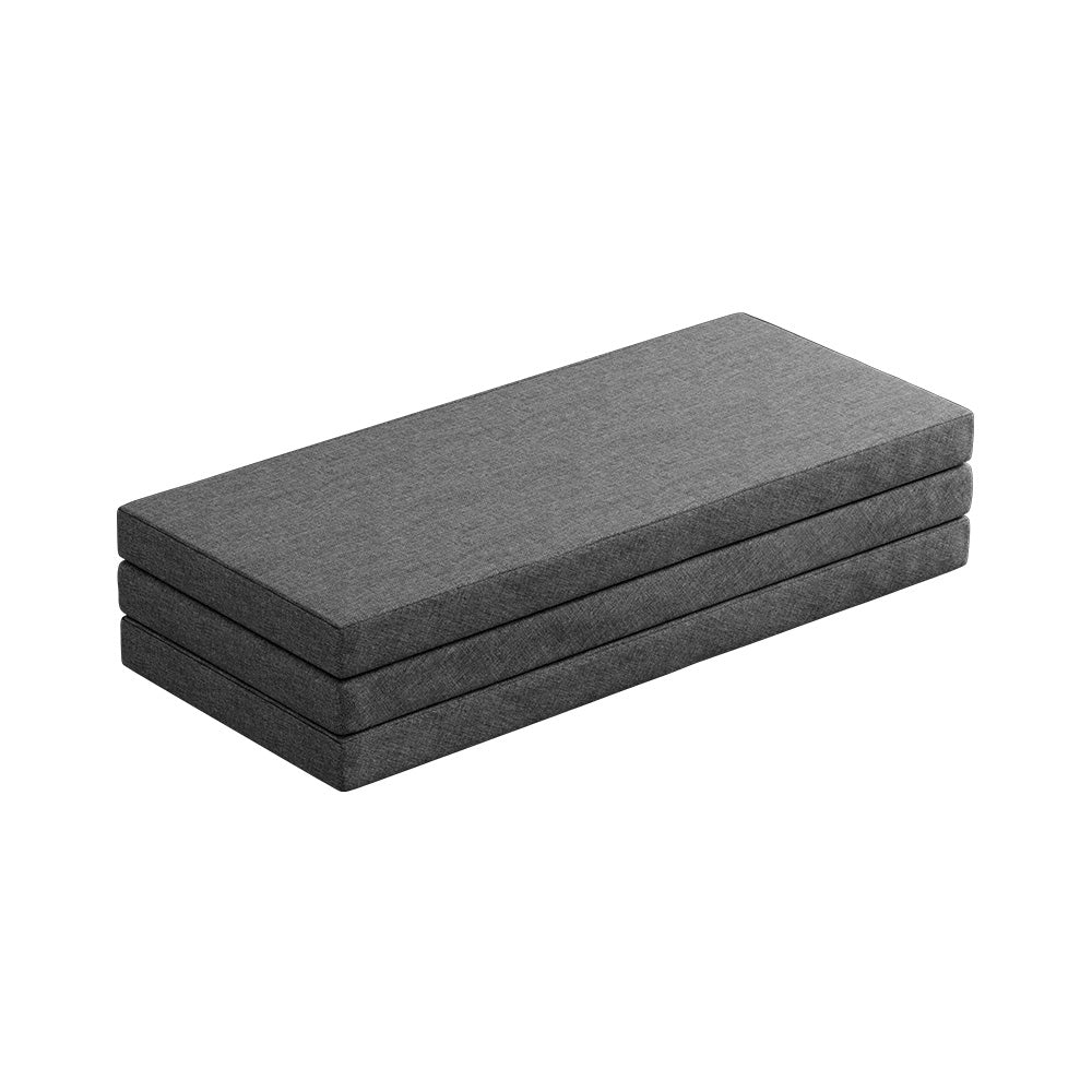 Giselle Bedding Foldable Mattress Folding Portable Bed Camping Mat Queen Grey Giselle Bedding