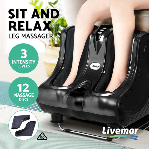 Livemor Calf & Foot Massager - Black freeshipping - Awezingly