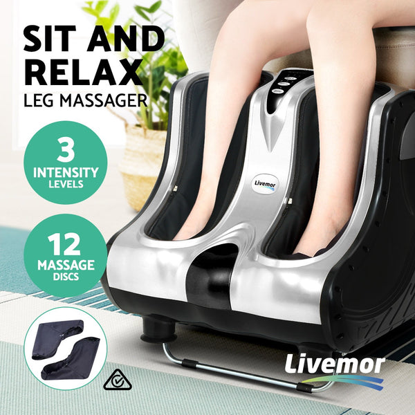 Livemor Calf & Foot Massager - Silver freeshipping - Awezingly