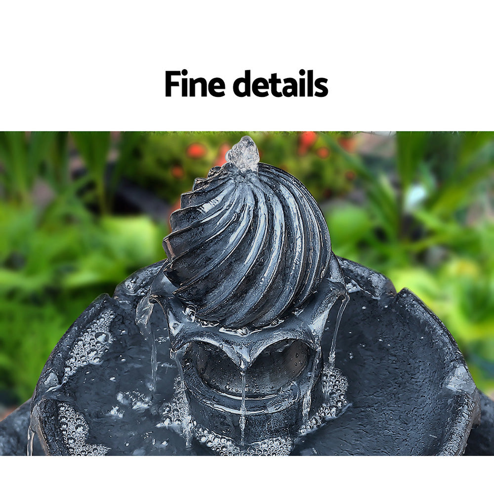 Gardeon 3 Tier Solar Powered Water Fountain - Black Gardeon