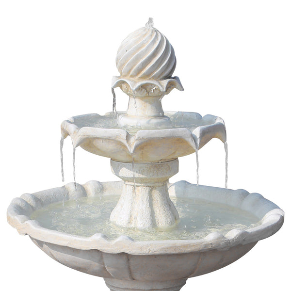 Gardeon 3 Tier Solar Powered Water Fountain - Ivory Gardeon