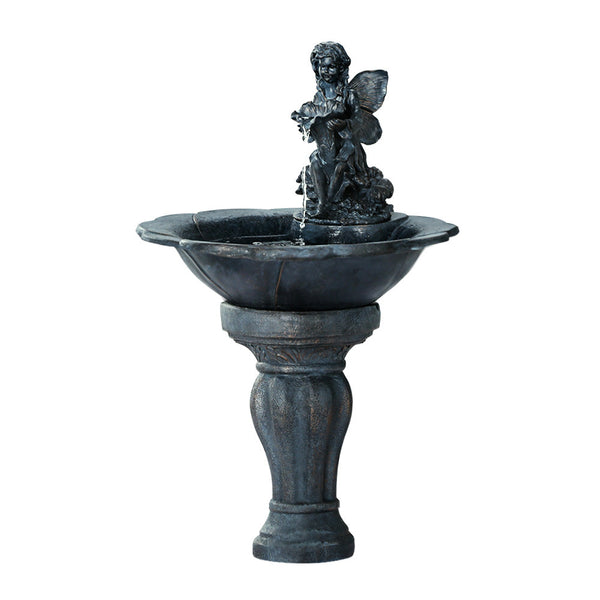 Gardeon Water Fountain Features Solar with LED Lights Outdoor Cascading Angel Gardeon