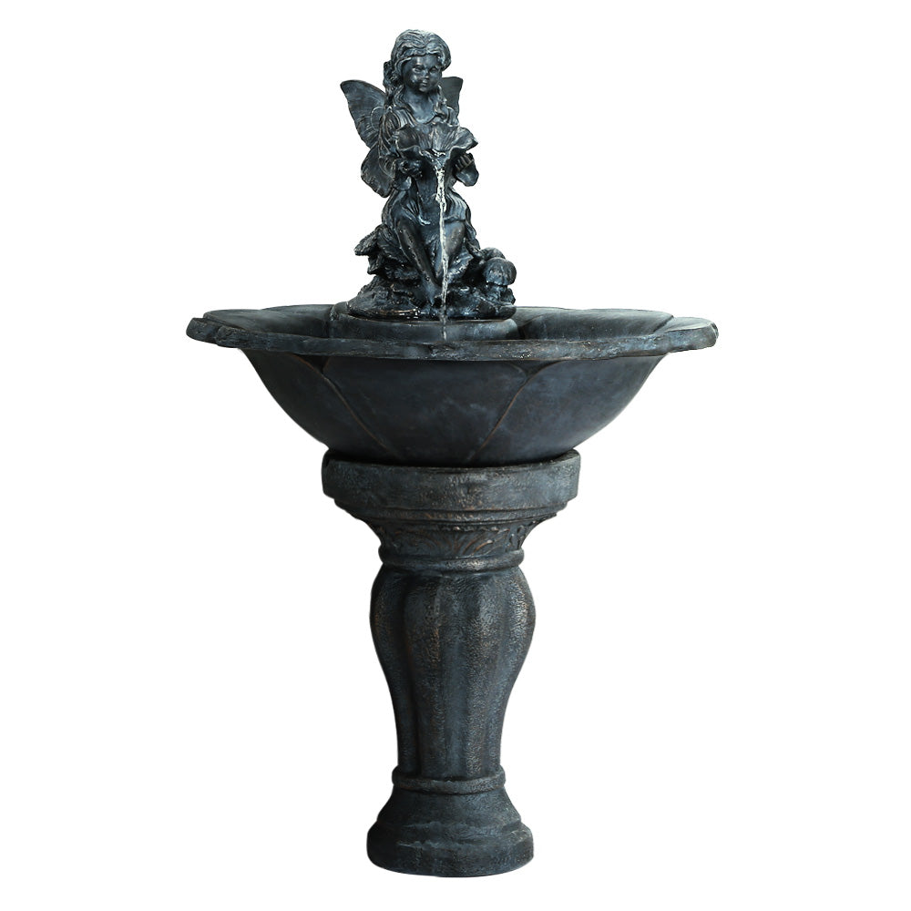 Gardeon Water Fountain Features Solar with LED Lights Outdoor Cascading Angel Gardeon