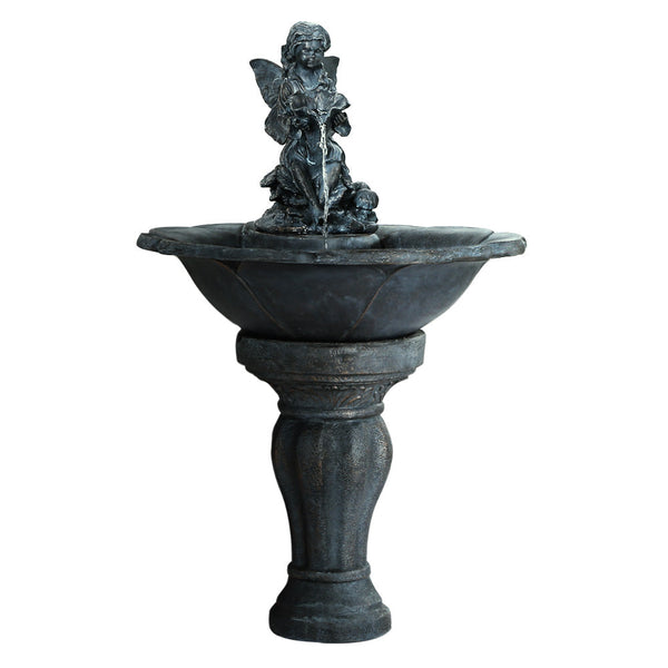 Gardeon Water Fountain Features Solar with LED Lights Outdoor Cascading Angel Gardeon