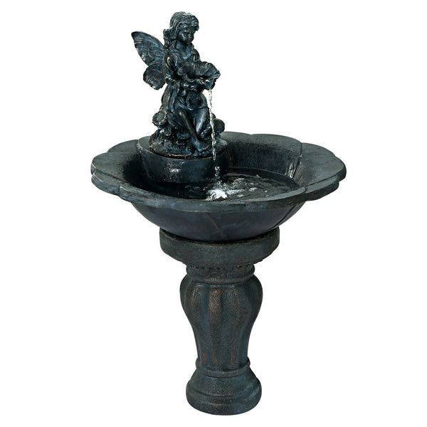 Gardeon Water Fountain Features Solar with LED Lights Outdoor Cascading Angel Gardeon