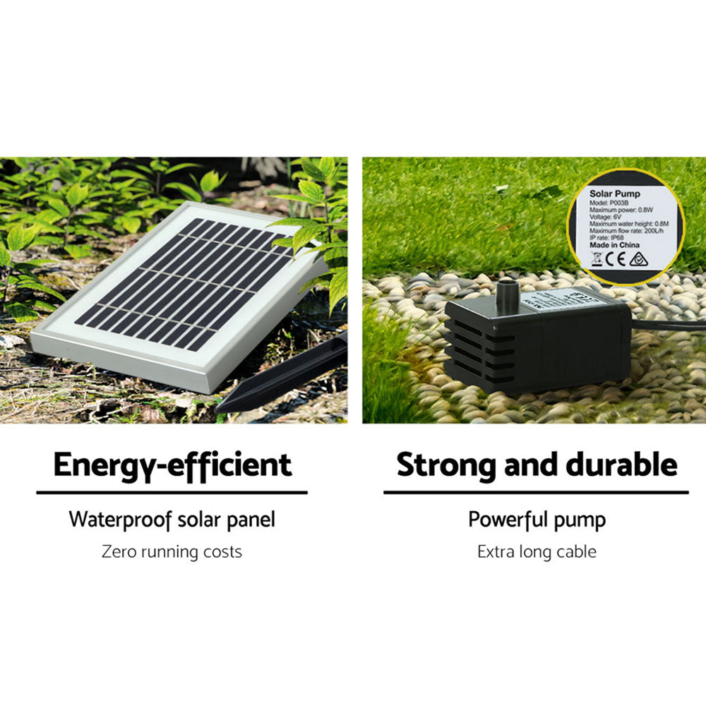 Gardeon Water Fountain Features Solar with LED Lights Outdoor Cascading Angel Gardeon