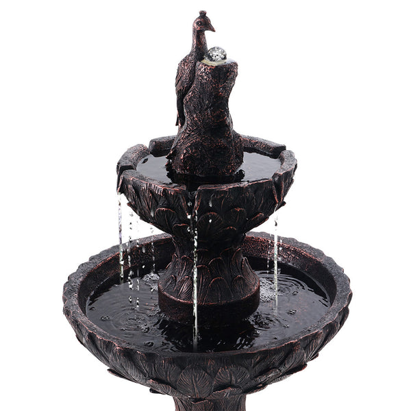 Gardeon Water Solar Fountain Outdoor Bird Bath Peacock Cascading freeshipping - Awezingly
