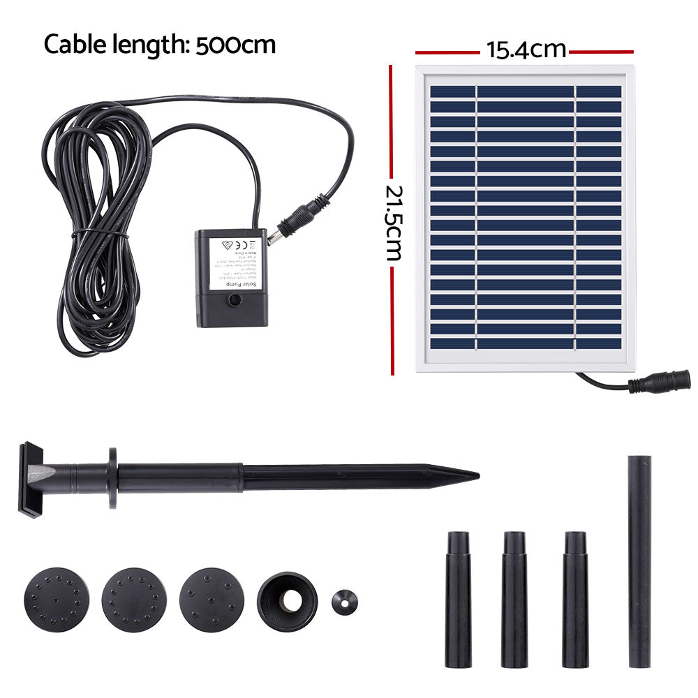 Gardeon Solar Pond Pump Submersible Powered Garden Pool Water Fountain Kit 4.4FT Gardeon