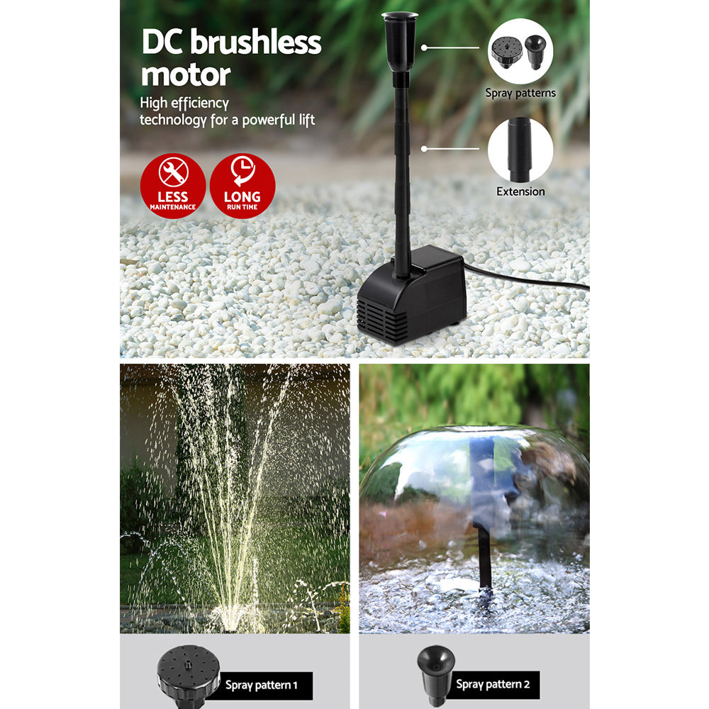 Gardeon Solar Pond Pump Water Fountain Filter Kit Outdoor Submersible Panel Gardeon