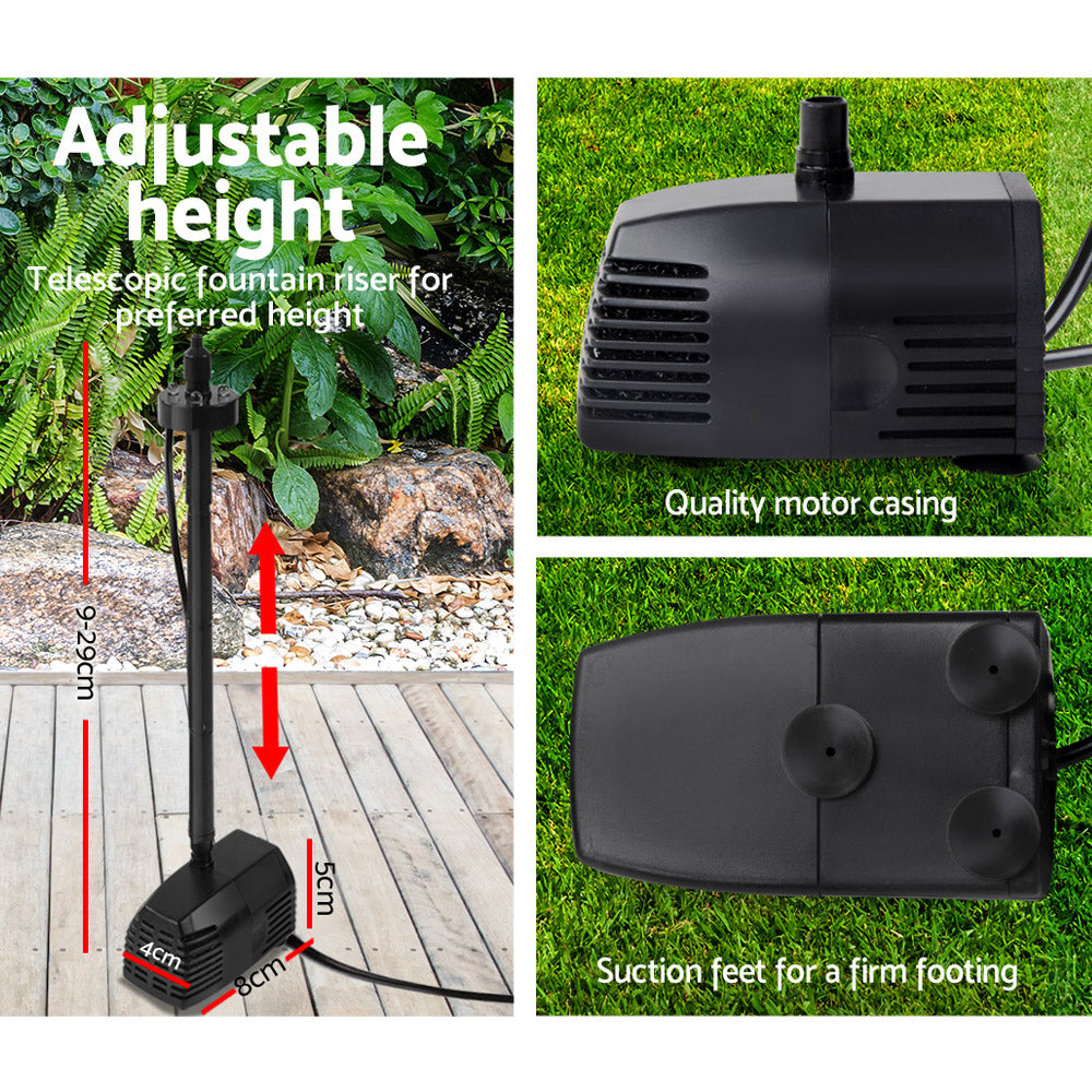 Gardeon Solar Pond Pump Pool Fountain Battery Garden Outdoor Submersible Kit 4FT Gardeon