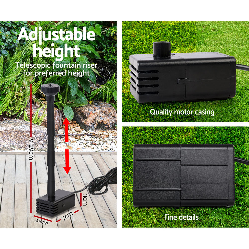 Gardeon Solar Pond Pump Powered Water Outdoor Submersible Fountains Filter 4.6FT Gardeon