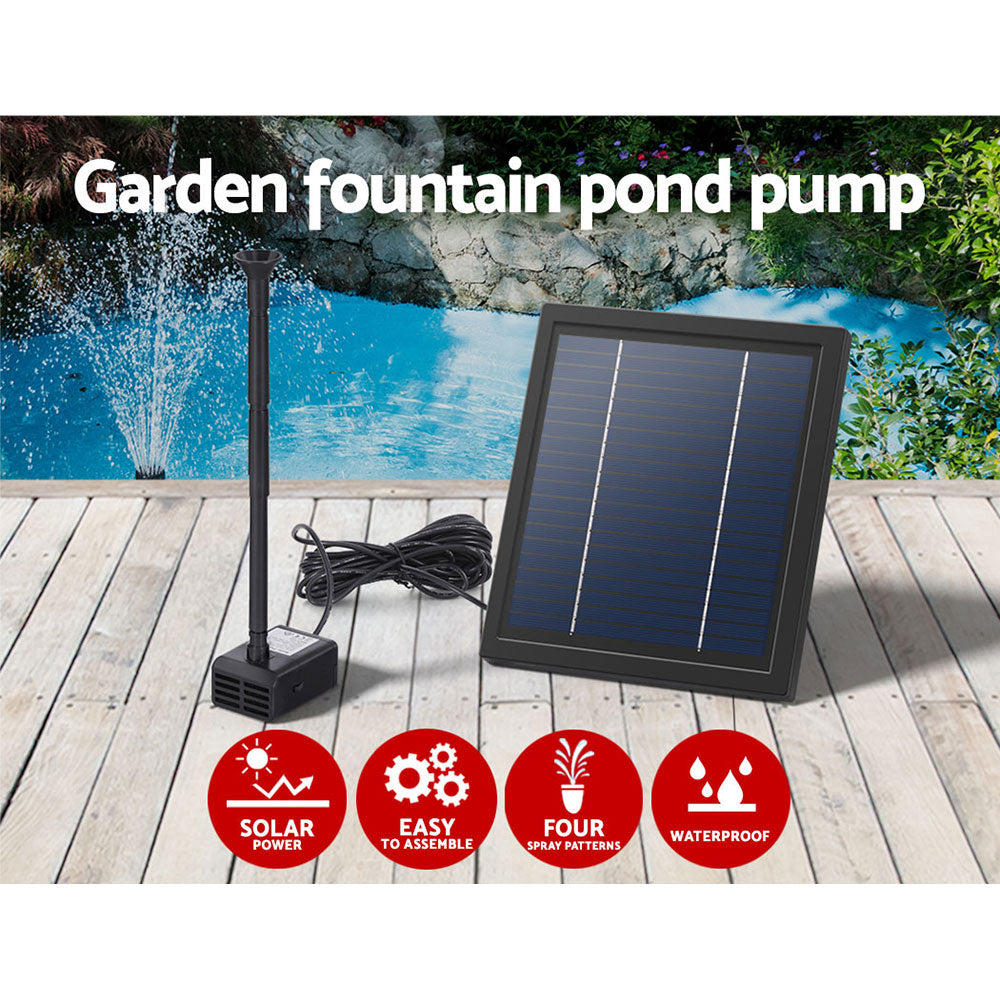 Gardeon Solar Pond Pump Submersible Powered Garden Pool Water Fountain Kit 6.1FT Gardeon