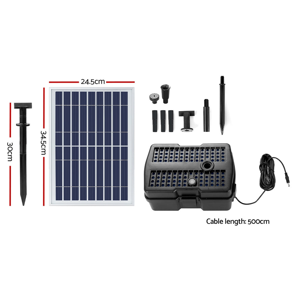 Gardeon Solar Pond Pump with Eco Filter Box Water Fountain Kit 5FT Gardeon