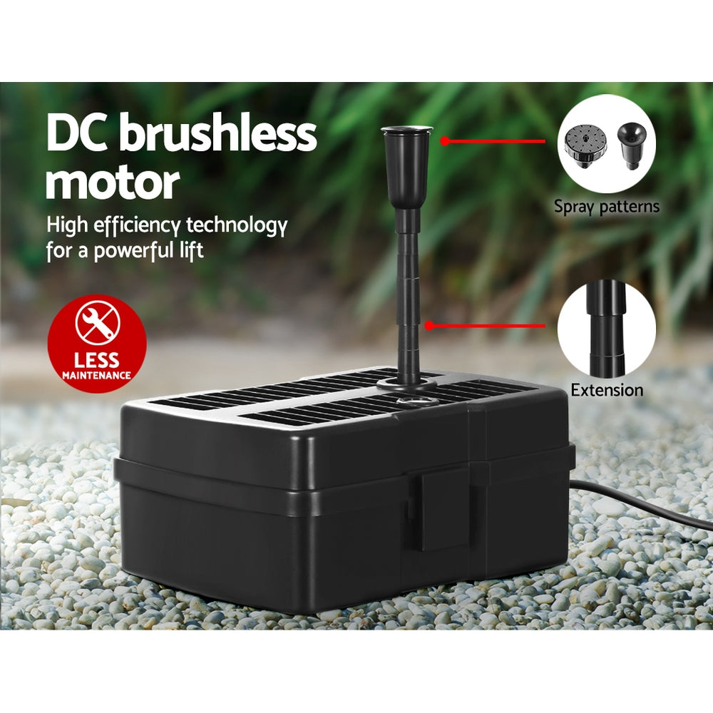 Gardeon Solar Pond Pump with Eco Filter Box Water Fountain Kit 5FT Gardeon