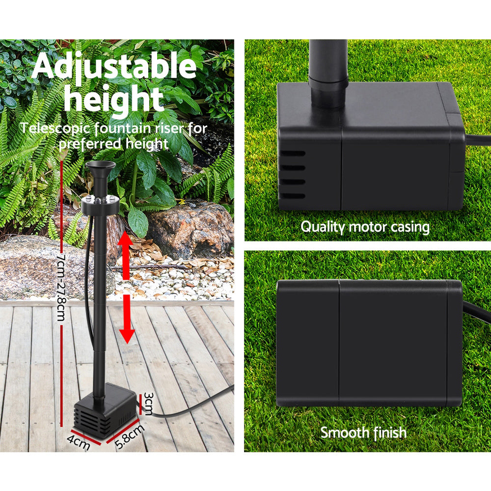 Gardeon Solar Pond Pump with Battery Kit Solar Powered Garden Water Fountain Gardeon