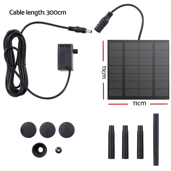 Gardeon Solar Pond Pump Submersible Powered Garden Pool Water Fountain Kit 2.6FT Gardeon