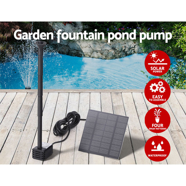 Gardeon Solar Pond Pump Submersible Powered Garden Pool Water Fountain Kit 2.6FT Gardeon