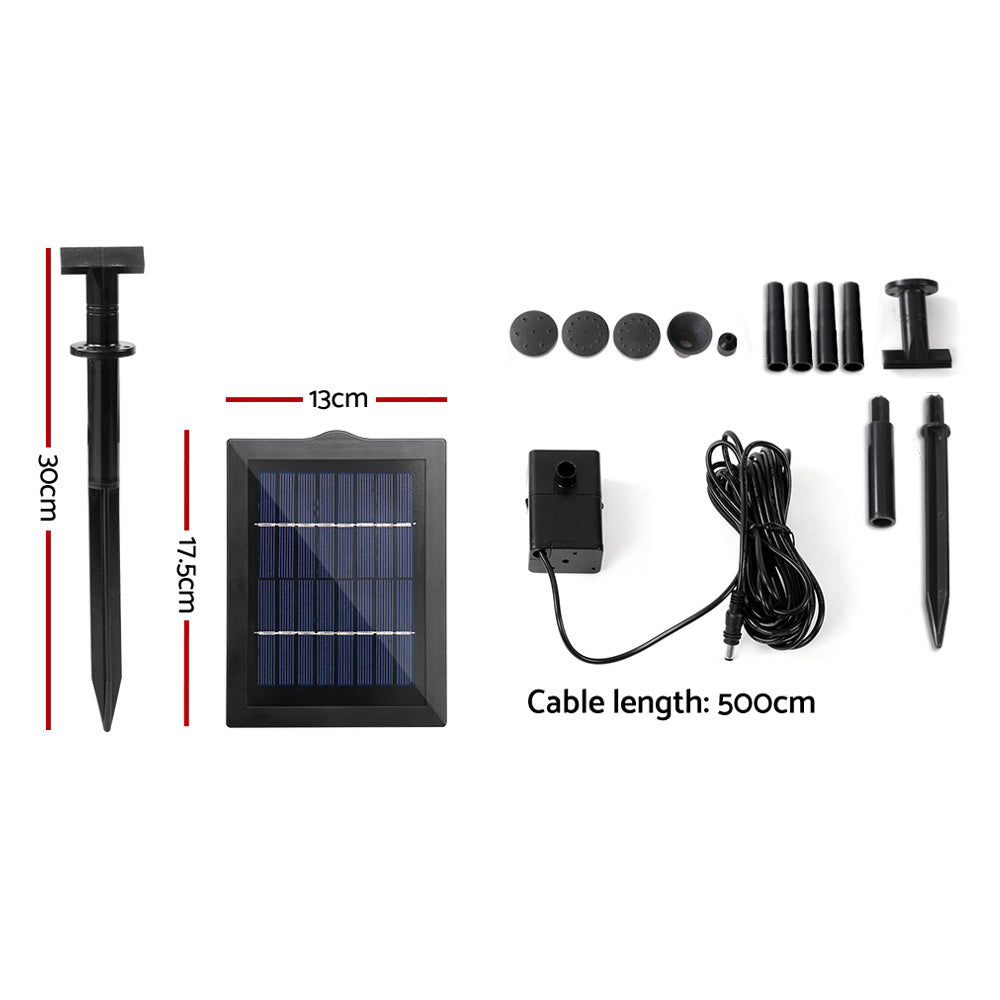 Gardeon Solar Pond Pump Water Fountain Outdoor Powered Submersible Filter 4FT Gardeon