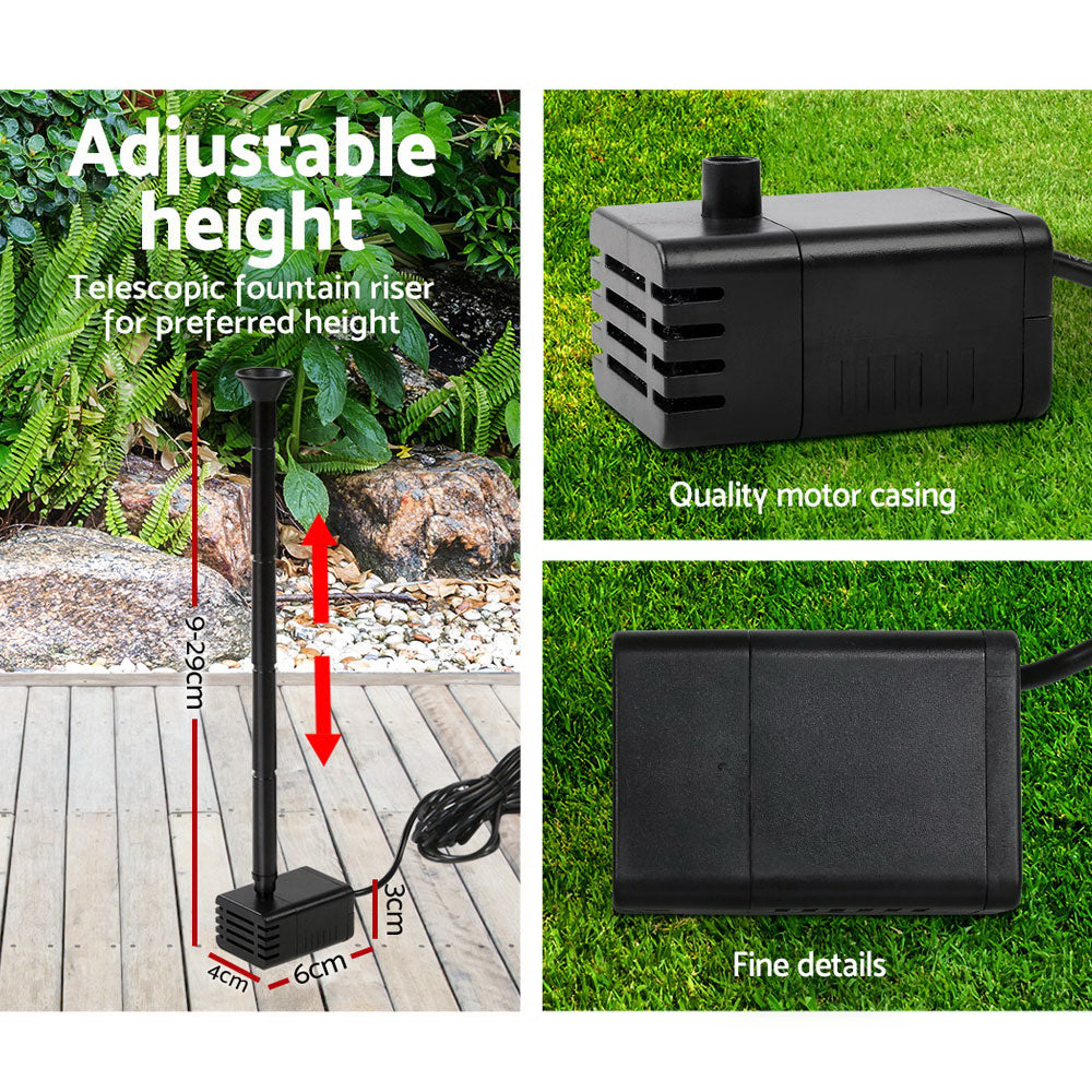 Gardeon Solar Pond Pump Water Fountain Outdoor Powered Submersible Filter 4FT Gardeon