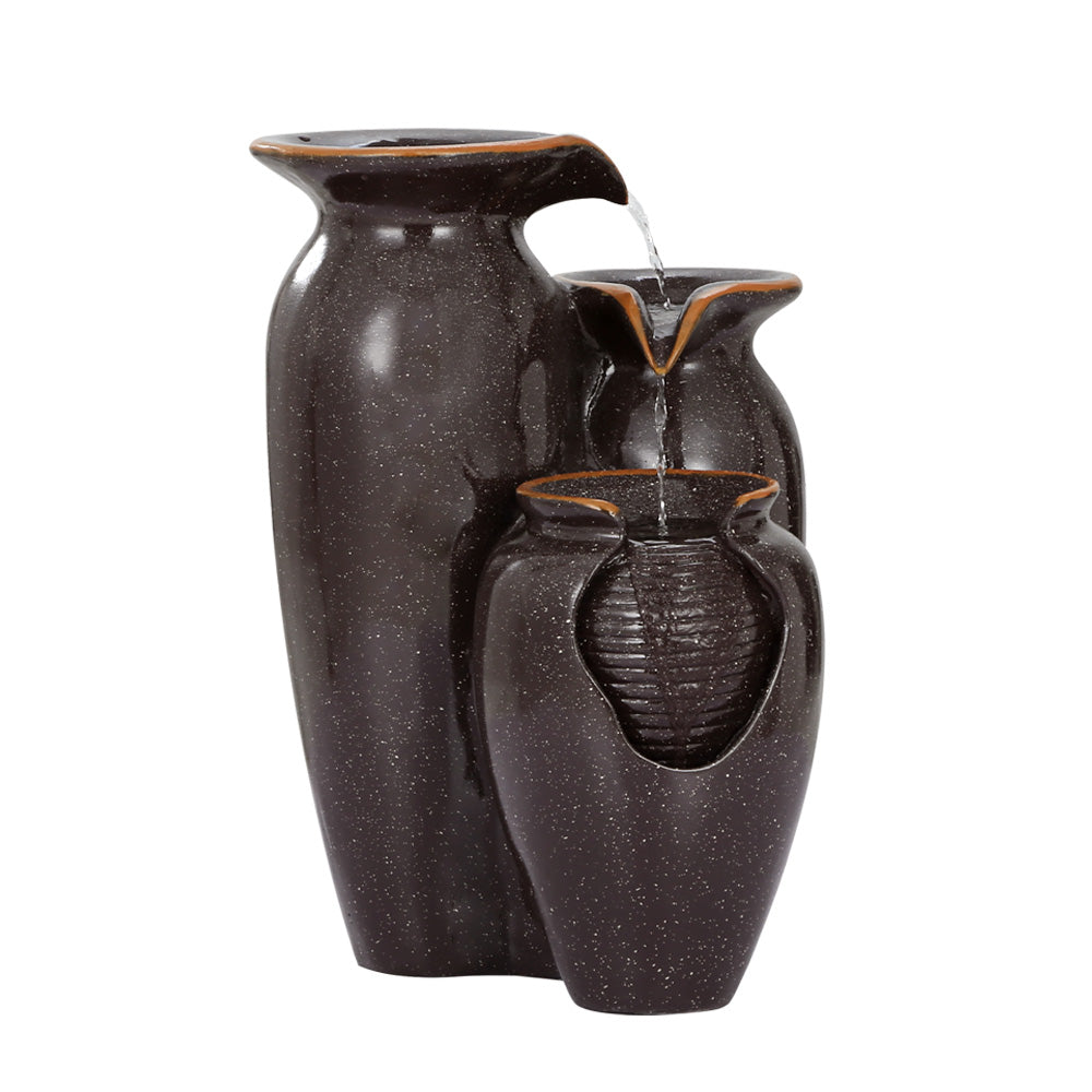 Gardeon Water Fountain Features Solar with LED Lights Outdoor Cascading 3 Tired Gardeon