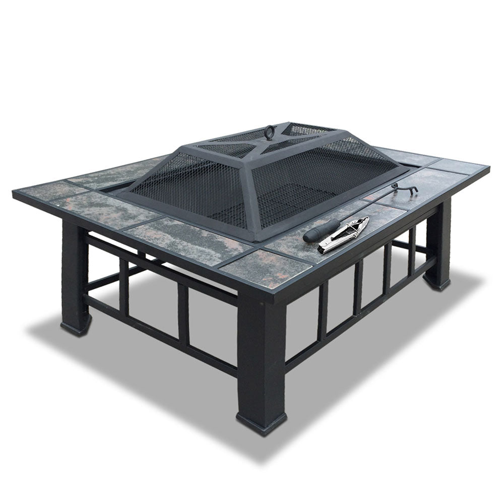 Fire Pit BBQ Grill Stove Table Ice Pits Patio Fireplace Heater 3 IN 1 freeshipping - Awezingly
