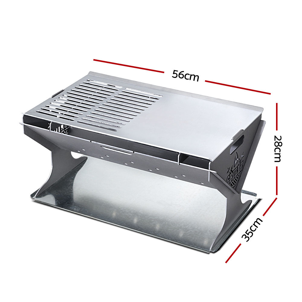 Grillz Fire Pit BBQ Outdoor Camping Portable Patio Heater Folding Packed Steel freeshipping - Awezingly