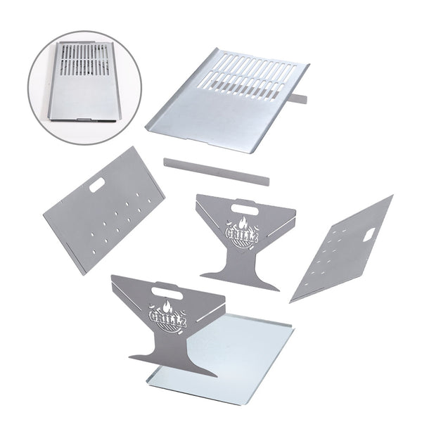 Grillz Fire Pit BBQ Outdoor Camping Portable Patio Heater Folding Packed Steel freeshipping - Awezingly