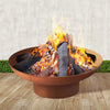 Grillz  70CM Rustic Fire Pit Vintage Campfire Wood Burner Rust Outdoor Iron Bowl