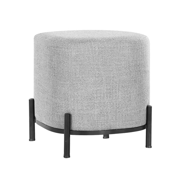 Artiss Square Foot Stool Faux Linen Fabric Ottoman Foot Rest Padded Seat Grey Artiss