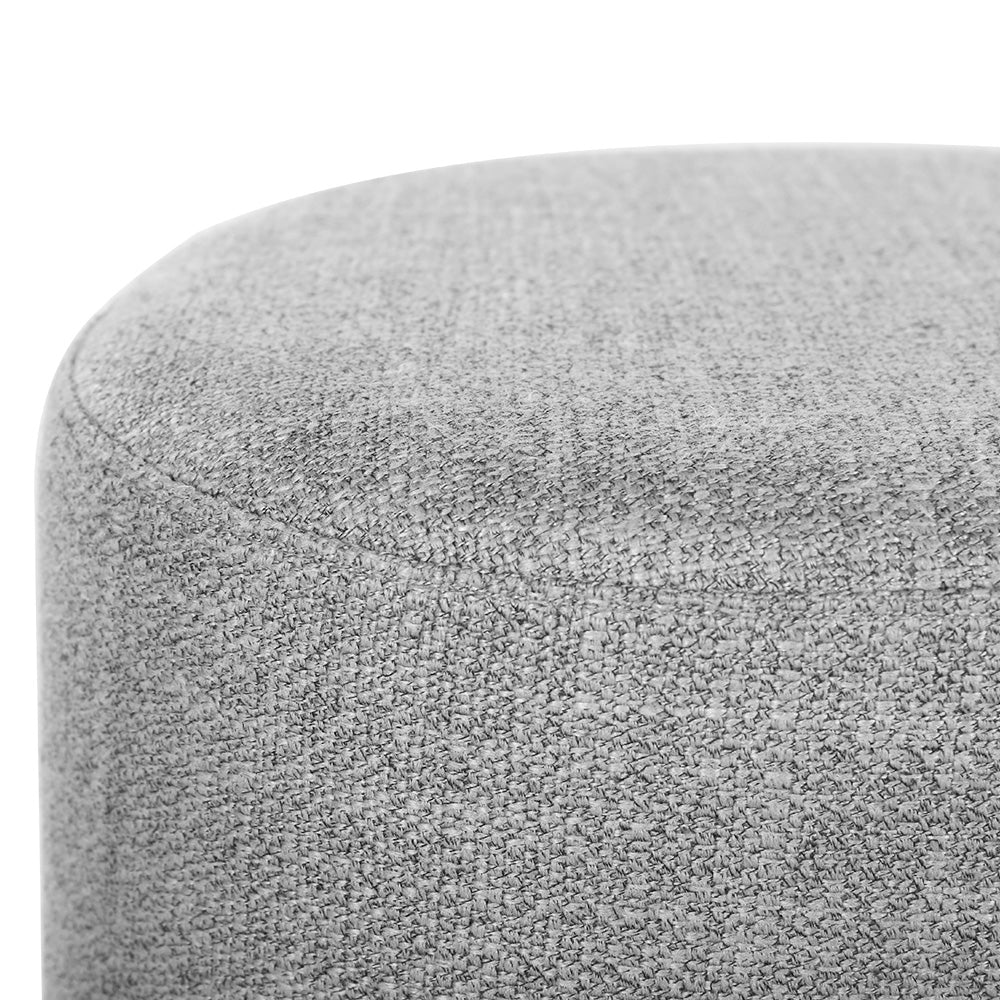 Artiss Square Foot Stool Faux Linen Fabric Ottoman Foot Rest Padded Seat Grey Artiss