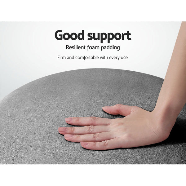 Round Velvet Ottoman Foot Stool Foot Rest Pouffe Padded Seat Bedroom Footstool freeshipping - Awezingly