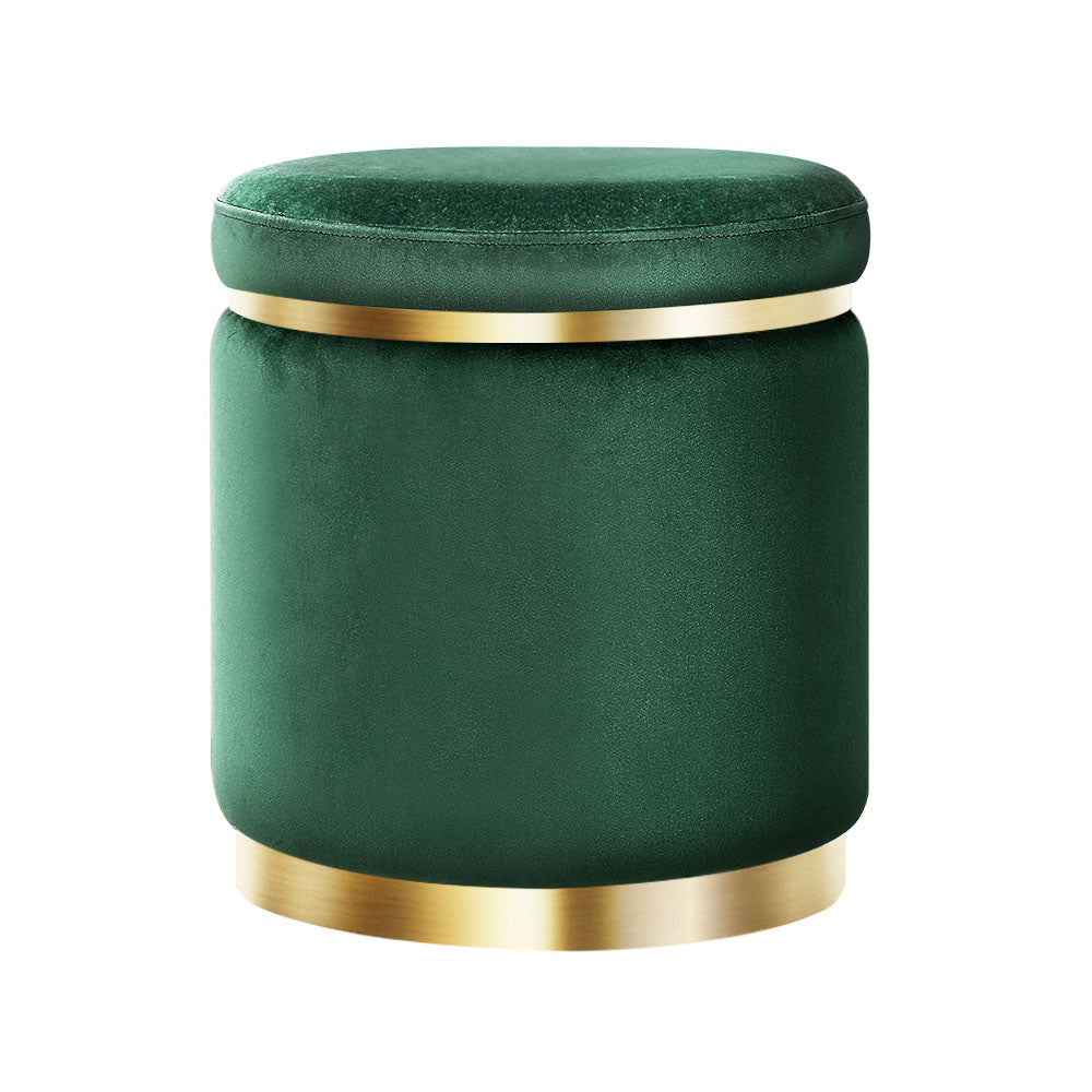 Ottoman Round Velvet Foot Stool Foot Rest Pouffe Padded Seat Pouf Home Decor freeshipping - Awezingly