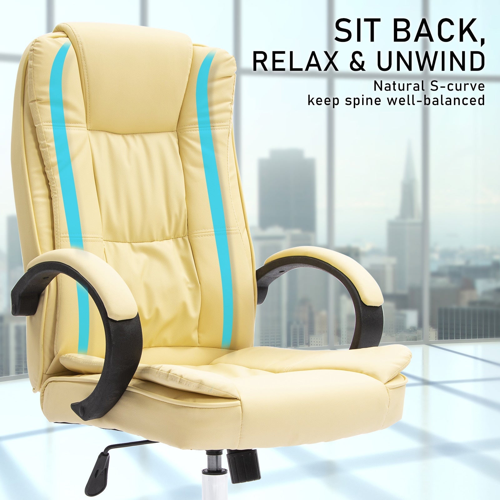 Executive Office Chair SAGE - BEIGE La Bella