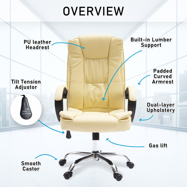 Executive Office Chair SAGE - BEIGE La Bella