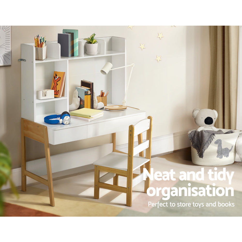 Keezi Kids Table and Chairs Set Study Play Toys Storage Desk Children Furniture Keezi