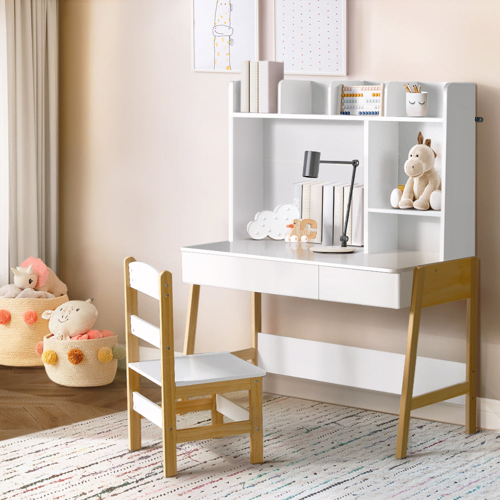 Keezi Kids Table and Chairs Set Study Play Toys Storage Desk Children Furniture Keezi