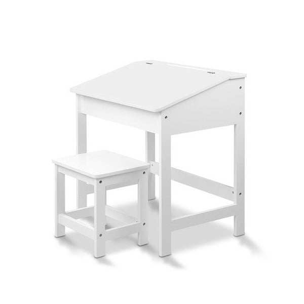 Keezi Kids Table and Chairs Set Children Drawing Writing Desk Storage Keezi