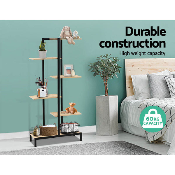 Artiss 6-tier Indoor Outdoor Metal Wood Plant Stand Garden Shelf Garden Display Artiss