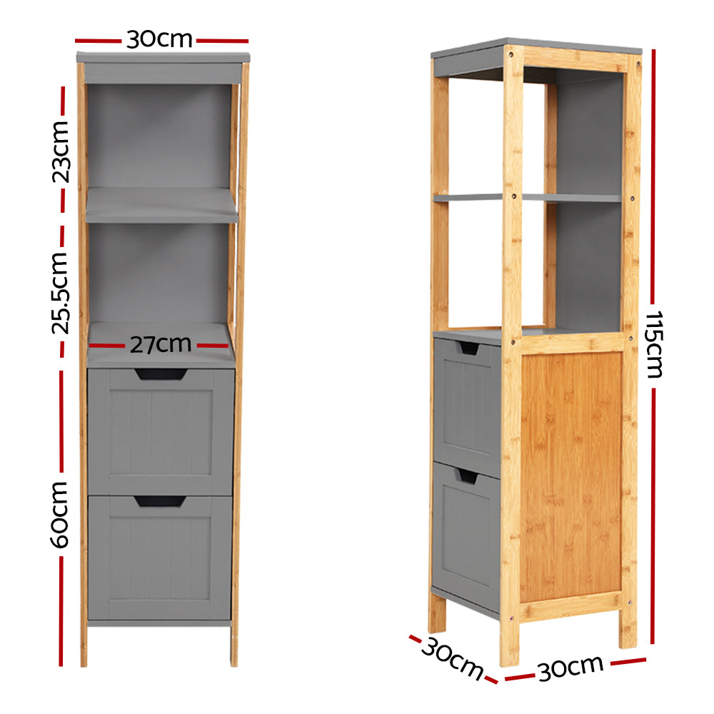 Artiss  Cabinet Tallboy Furniture Storage Laundry Cupboard 115cm freeshipping - Awezingly