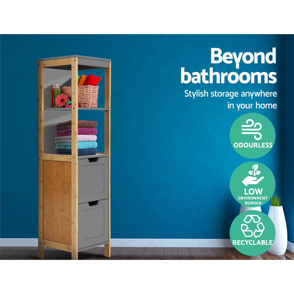 Artiss  Cabinet Tallboy Furniture Storage Laundry Cupboard 115cm freeshipping - Awezingly