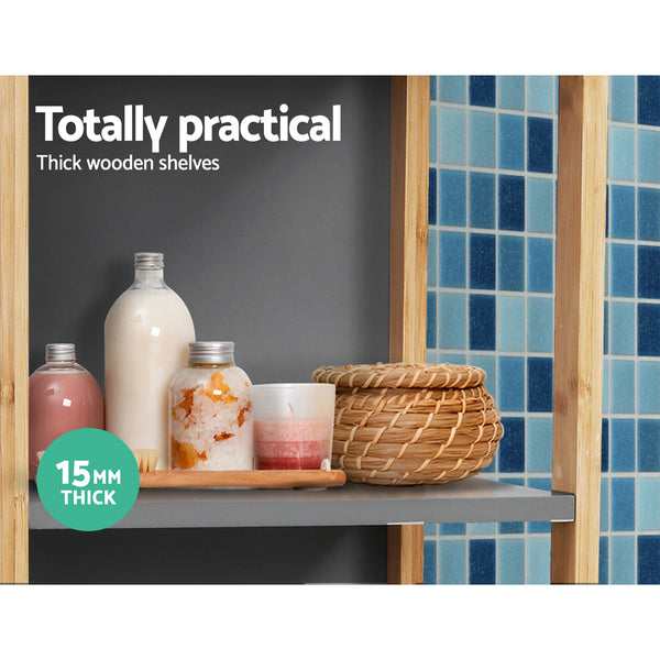 Artiss  Cabinet Tallboy Furniture Storage Laundry Cupboard 115cm freeshipping - Awezingly