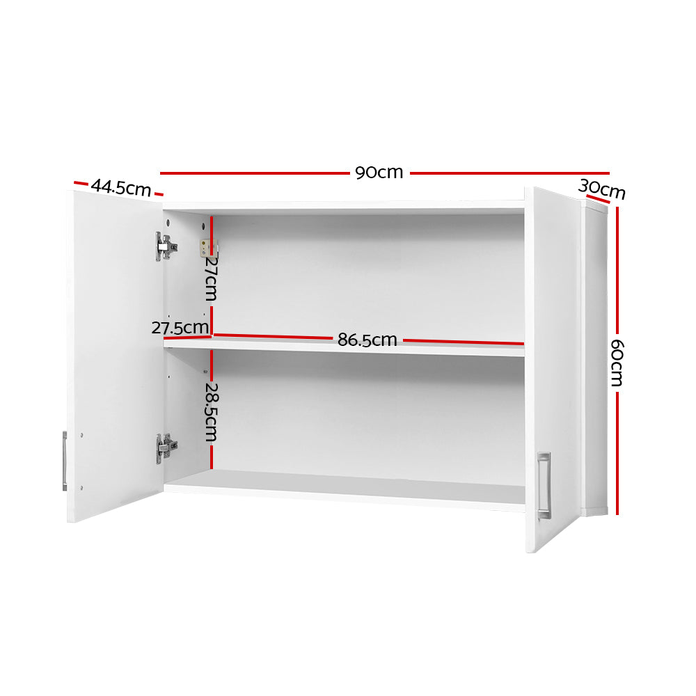 Artiss Bathroom Kitchen Bedroom Cabinet Storage Unit Cupboard Organizer White freeshipping - Awezingly