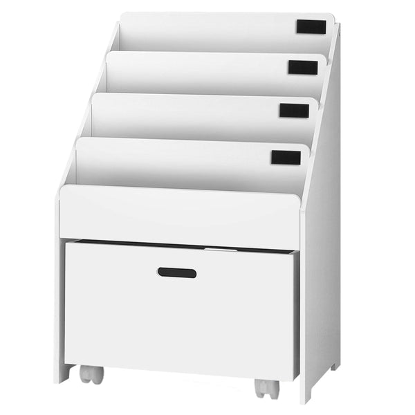 Keezi Kids Bookshelf Storage Organiser Bookcase Drawers Children Display Shelf Keezi