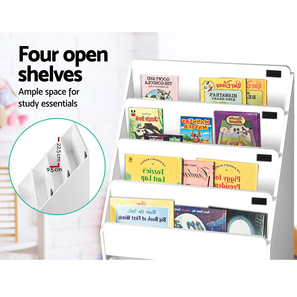 Keezi Kids Bookshelf Storage Organiser Bookcase Drawers Children Display Shelf Keezi