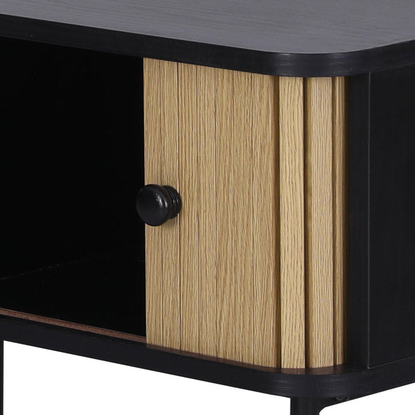 Artiss Coffee Table Sliding Drawer Door Black Boris Artiss