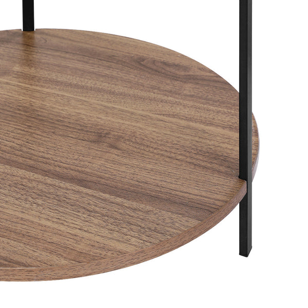 Artiss Coffee Table Side Table Round White Cedric Artiss