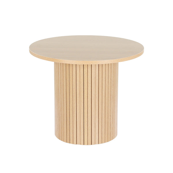 Artiss Coffee Table Round Side Table Fluted Base PIIA Artiss