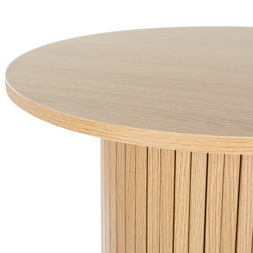 Artiss Coffee Table Round Side Table Fluted Base PIIA Artiss