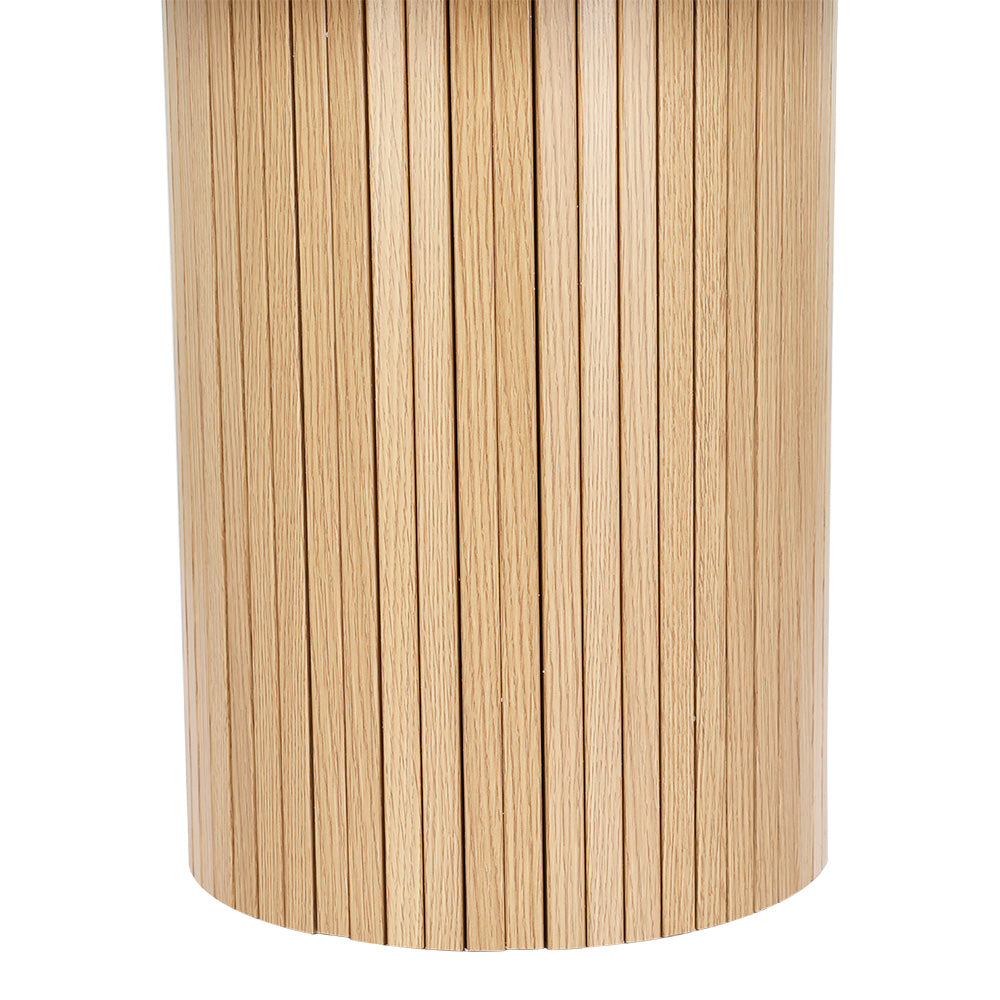 Artiss Coffee Table Round Side Table Fluted Base PIIA Artiss