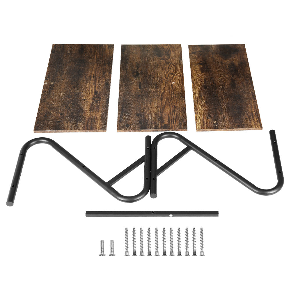 Artiss Shoe Rack Storage Shelves Organiser 3 Tiers Shoe Stand Industrial Black Artiss